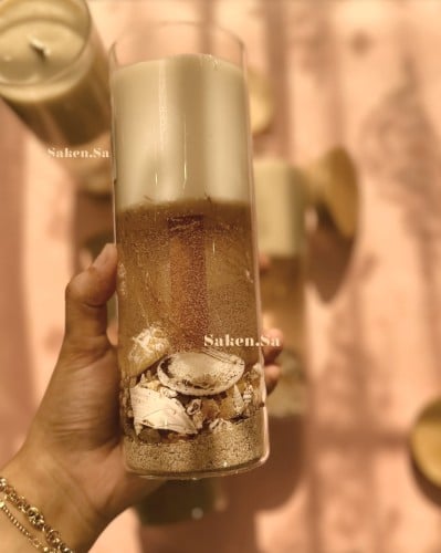 شمع مدخل بيت استقبال welcome sea shells candle