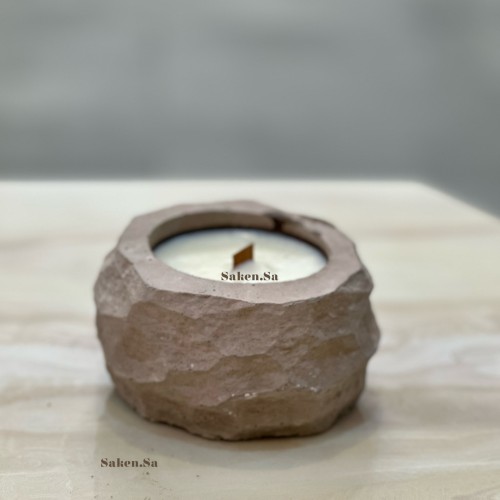 شمعة الحجر البنّي brown candle stone