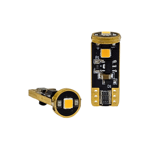 طقم ليد داخلي او سكن t10 سطوع عالي لون اصفر هالوجي...