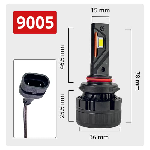 لمبات ليد مقاس 9005 بقوة 13000LM 110W متوفر بعدة ا...