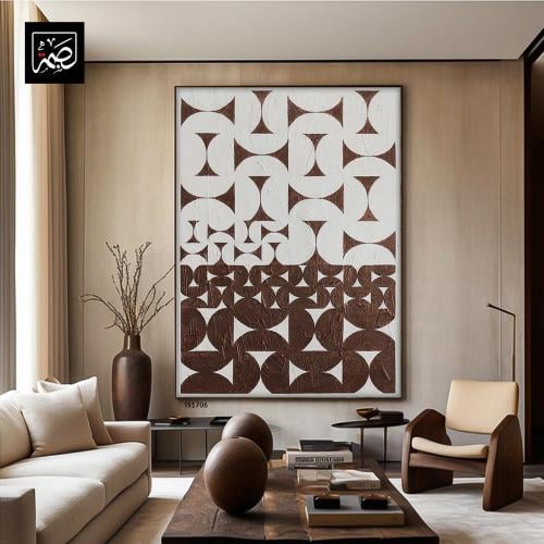 لوحة جدارية كانفس بتصميم هندسي