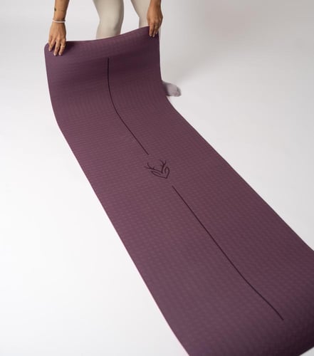 حصيرة يوغا مزدوجة اللون (موف - وردي)