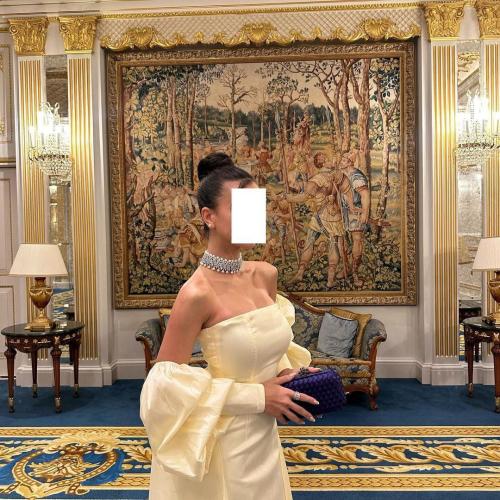 فستان أصفر راقي شانتون