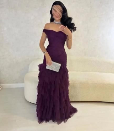 فستان بنفسجي تل