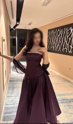 فستان شانتون بنفسجي