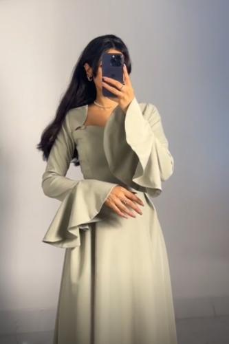 فستان بيج بتصميم انيق