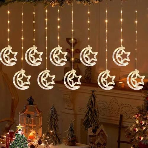 زينة رمضان نجمة وهلال مضيئة ليد