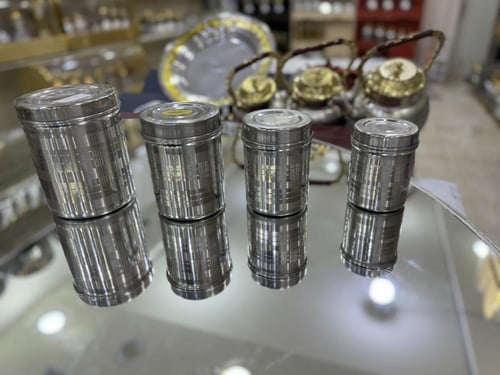 سكريات استيل 4 حبات فضي