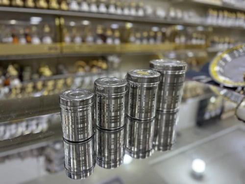 سكريات استيل 4 حبات فضي