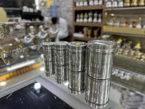 سكريات استيل 4 حبات فضي