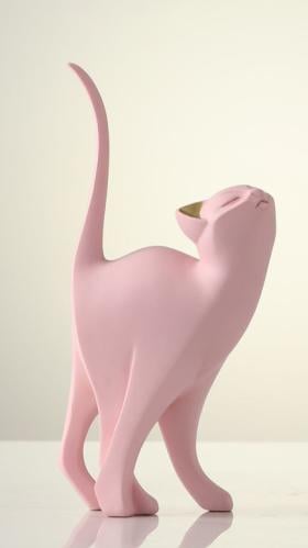 مجسم قطط وردي