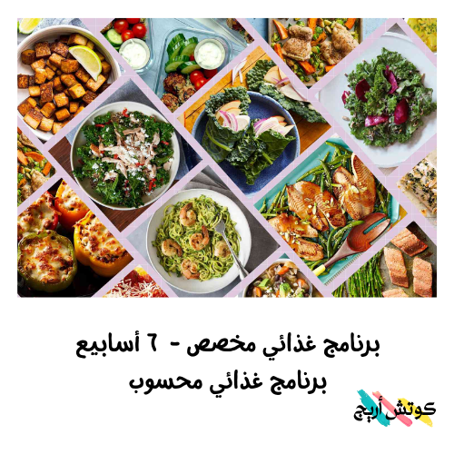 برنامج غذائي مخصص - ٦ أسابيع