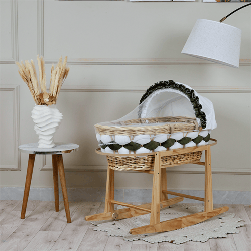 سلة خيزران خشبي بقماش المُخمل الفاخر الوان حسب الا...