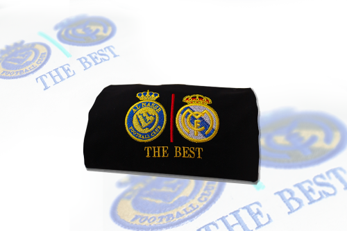 تشيرت رقبة معا تطريز شعار نادي الريال والنصر ( الو...