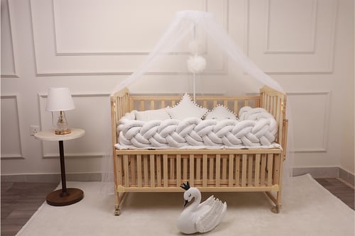 مفرش ضفيرة بقماش المُخمل الفاخر ساده (الوان حسب ال...