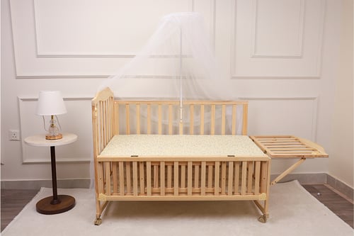 سرير اطفال خشب معا جوانب قابلة للفتح معا درج تخزين