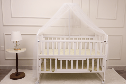 سرير اطفال خشب ابيض معا جوانب قابلة للفتح معا درج...