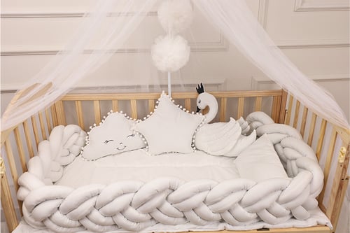 مفرش ضفيرة بقماش المُخمل الفاخر ساده (الوان حسب ال...