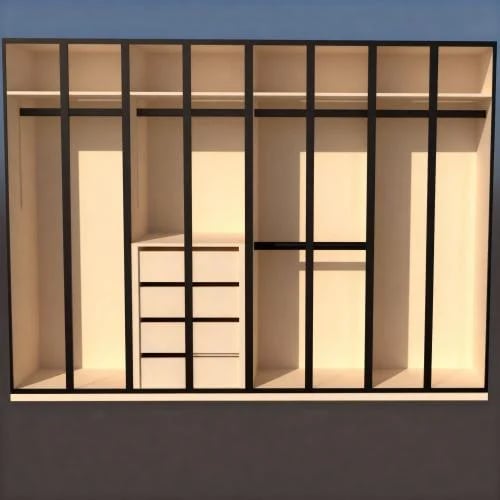 Modern clothes wardrobe 8 hinged doors | Width 320...