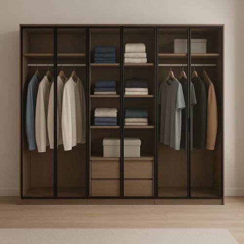 Luxury wardrobe | 6 hinged doors | 270 cm x 220 cm...