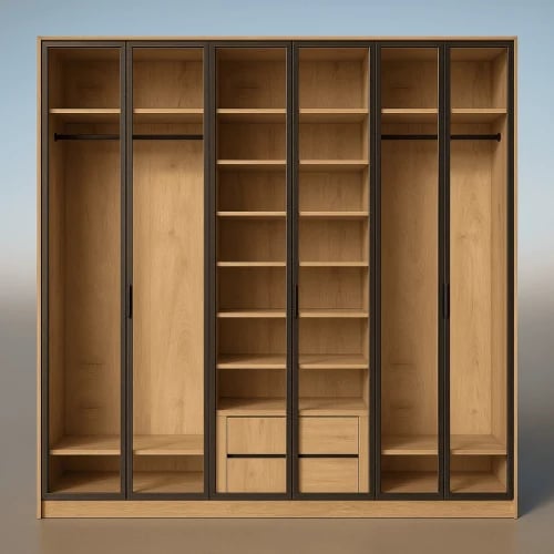 Modern clothes wardrobe 6 hinged doors | Width 280...