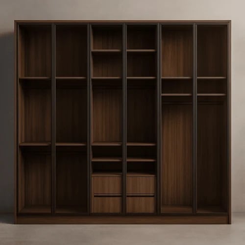 Luxury wardrobe | 6 hinged glass doors | 325 cm ×...