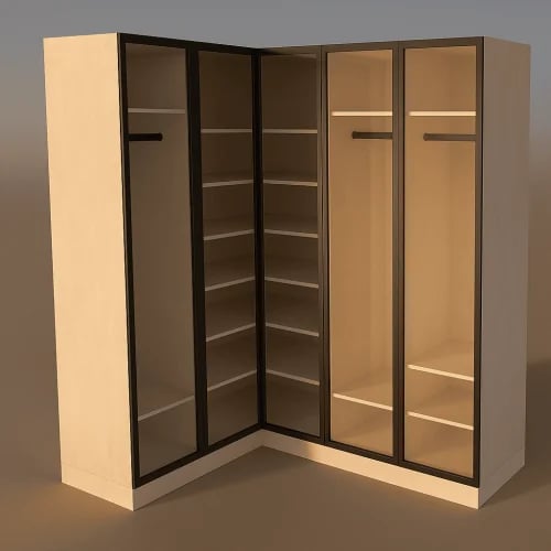 Corner wardrobe | Spanish chipboard wood | 10-year...