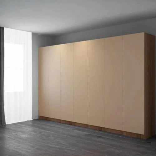 Luxury wardrobe | 350 cm × 220 cm | 7 hinged doors | Spanish chipboard wood | 10-year warranty | Free delivery and installation Je...