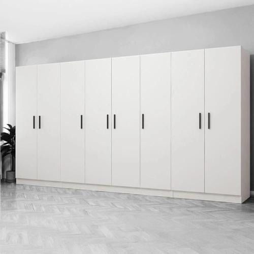 Clothes wardrobe 8 hinged doors | Width 400 cm × H...
