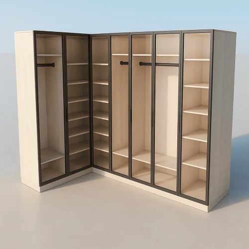 Corner wardrobe | Spanish chipboard wood | 10-year...