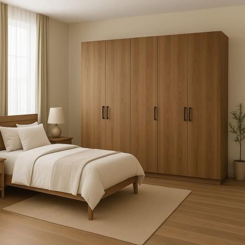 Luxury wardrobe | 250 cm × 240 cm | 5 hinged doors...