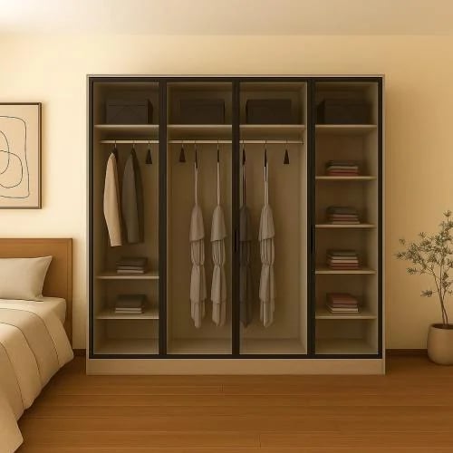 Clothing wardrobe | 192 cm × 220 cm | 4 hinged gla...