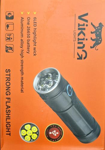 كشاف قوي 6لمبة بجراب W5184