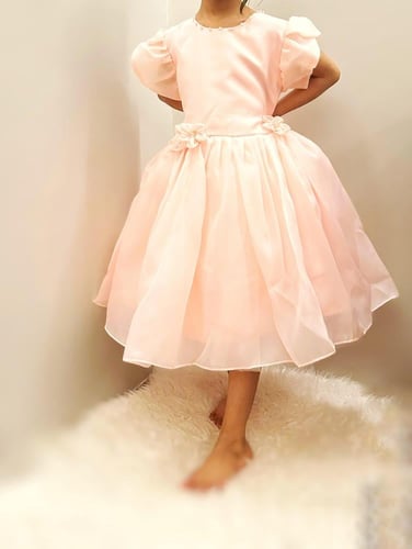 فستان ملكة الليل - وردي سادة