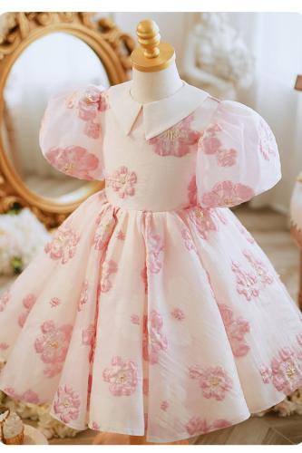 فستان بياقة رسمية - وردي