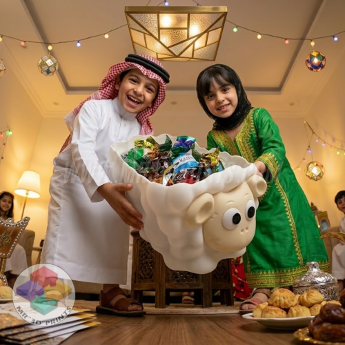 صحن تقديم حلوى على شكل (خروف)