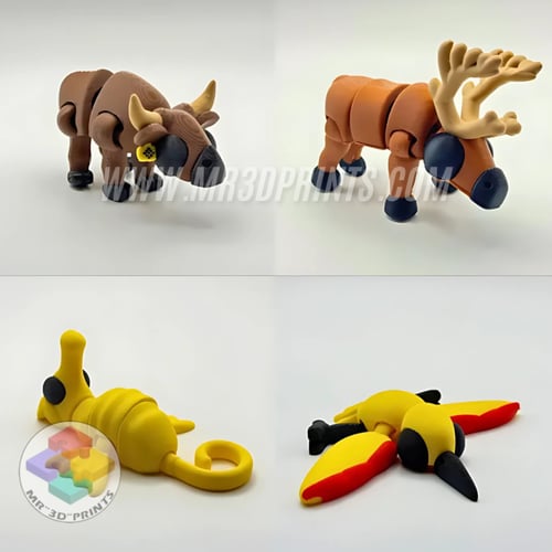 مجسمات حيوانات ميني متحركة