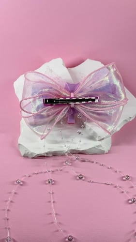 توكة شيفون وتول مزينة بمجسم دمية