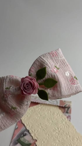 توكة شيفون وردي برسومات أزهار