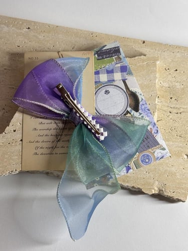 توكة شيفون بالون متمازجة بين البنفسجي والأزرق والأ...