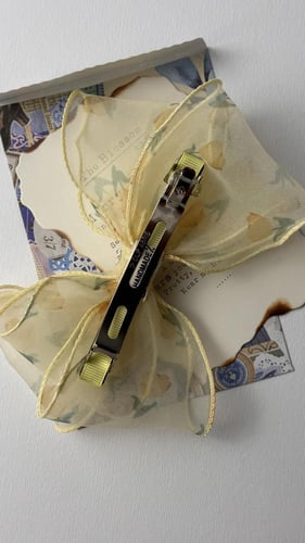 توكة شيفون أصفر مشجر