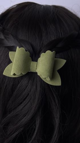 توكة مخمل لون أخضر عشبي