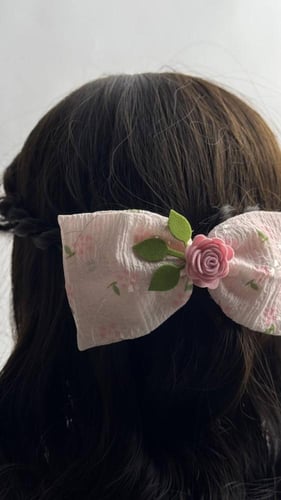 توكة شيفون وردي برسومات أزهار