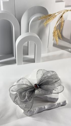 توكة شيفون رمادي لامع