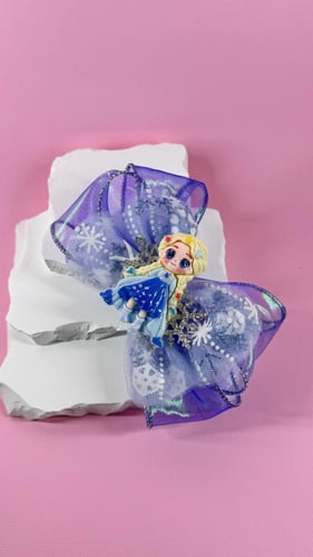 توكة بقماش شيفون مزينة بمجسم فروزن