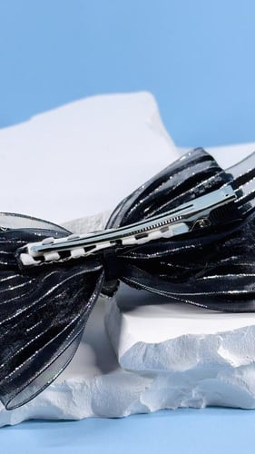 توكة شرايط أسود وخطوط فضي