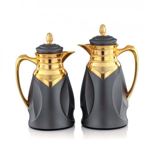 ثريا طقم ترامس لون ابيض مذهب مطفي