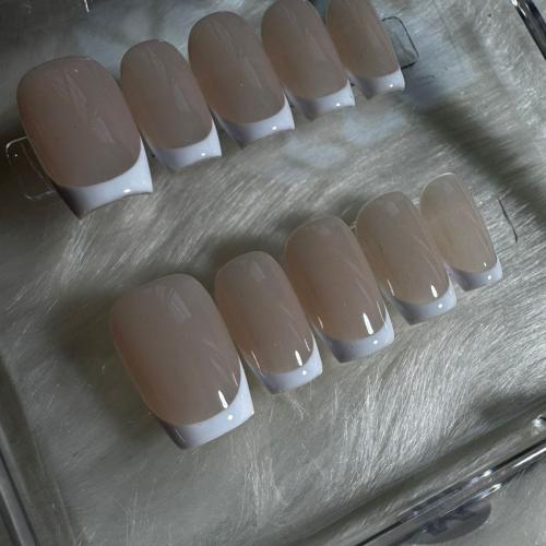 -6- French Nude press-on Nail