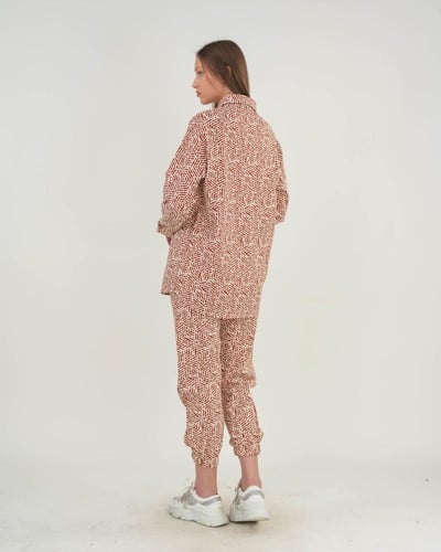 طقم نسائي كاجوال منقوش