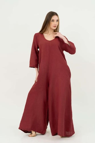 جمبسوت ( أفرول ) نسائي كتان